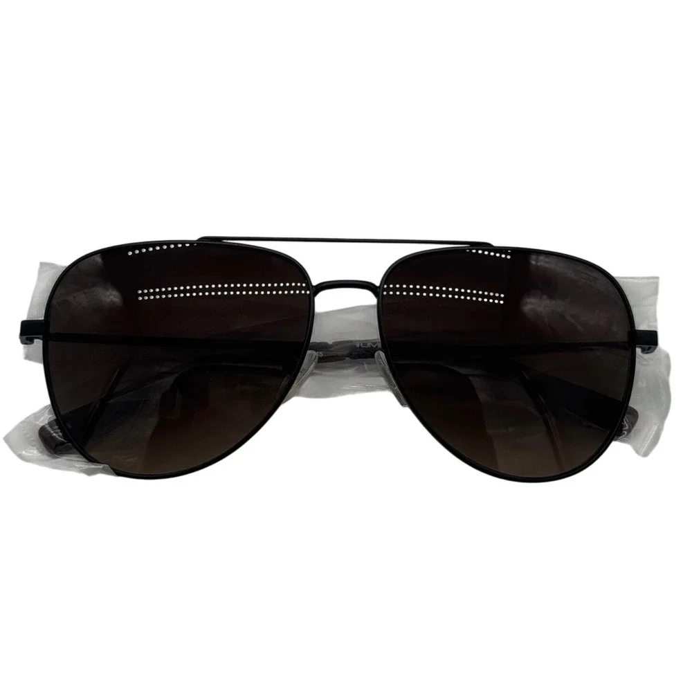 Tumi STU008 0531 Black Brown Gradient Aviator Sunglasses NEW‎ Original Packaging